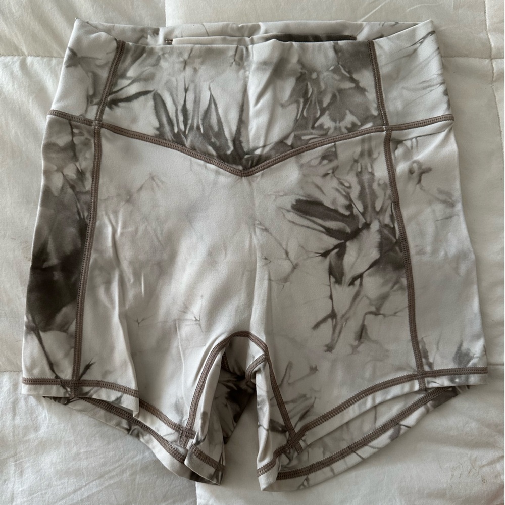Balance Athletica (Vitality) Gray Tie-Dye High-Waist Active Shorts Size Small